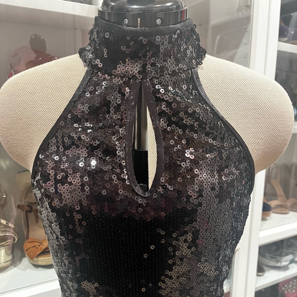 SOLD!!! Do not buy! Black Fully-Sequined Jumpsuit